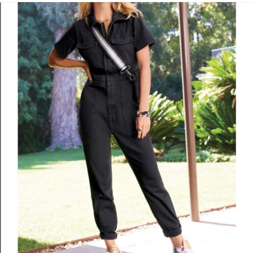 NWT Good American THE FIT FOR SUCCESS JUMPSUIT Black Size 1 Small